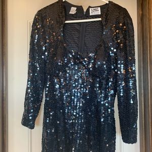 NITE Line Black Sequence Dress